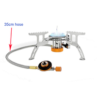 Tuyau d'extension de gaz de 35 cm en acier inoxydable pour réchaud de camping extérieur, accessoires de remplacement