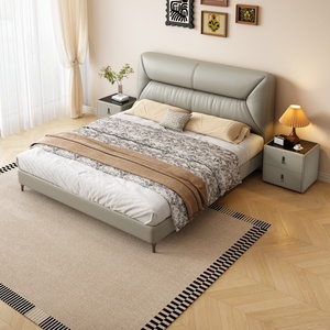 Caja de madera de lujo de fábrica de China, muebles de dormitorio, camas suaves con funda, Marco King Siz, conjunto de cuero, diseño de almacenamiento - Product Image 2