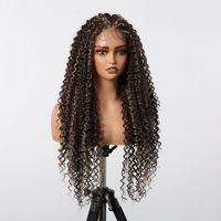Perruque en dentelle à base de soie japonaise 13x6, boucles petites et volumineuses, style afro naturel, densité 150%, best-seller