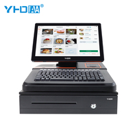 Ensemble complet équipé de caisses enregistreuses électroniques Windows Android avec clavier anti-poussière pour supermarchés et restaurants