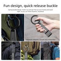 Trépied magnétique M40 Spring Catch pour téléphone, pliable en une seule pièce, support portable avec supports magnétiques double face, lumière d'appoint, utilisation portable/de bureau