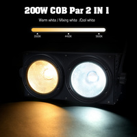Lampu Par COB warna ganda 200W, lampu putih dingin/putih hangat pencahayaan panggung luar ruangan Klub acara pernikahan lampu wajah