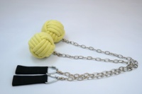 Cordes en aramide durables pour Fire Poi, brûleurs de type Monkey Fist extra larges avec chaîne torsadée pour spectacles et danse flamboyants