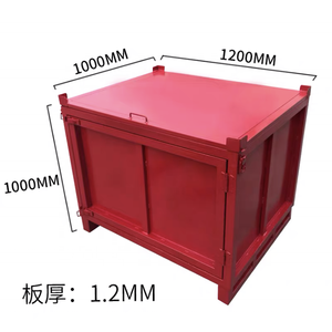 תיבת סוג פלדת מתכת מגולוון stackable מזרן עבור חומר העברה - Product Image 4