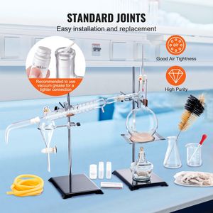 VEVOR Kit de Destilación de Aceites Esenciales de 500ml, Cristalería de Laboratorio de Borosilicato 3.3, para Destilar Alcohol y Aceites Esenciales - Product Image 4