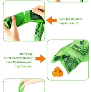 Eco-friendly Biodegradable <b>Compostable</b> Dog Poop <b>Bag</b> Disposable Waste <b>Bags</b> - Product Image 5