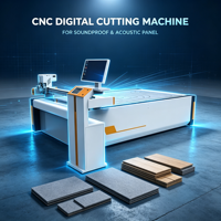 Mesin Pemotong Busa Isolasi Digital CNC dengan Getaran Tetap dan Panel Kedap Suara untuk Pemotongan V dan Pemotongan Kotak Kemasan