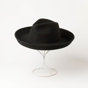 New Style Hot Sell Fashion Wide Brim Wool Felt Roll up Brim <strong>Fedora</strong> <strong>Hat</strong> up <strong>Mens</strong> Wool <strong>Hats</strong> - Product Image 4
