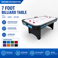 Table de hockey sur air électrique bleue de haute qualité de 7 pieds pour salle de jeux à domicile, équipement sportif d'intérieur, avec tableau de scores électronique