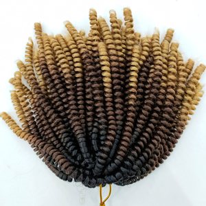 Tresses au crochet en fibres synthétiques 8 pouces Spring Twists Bomb Twist Hair, torsades moelleuses <span class=keywords><strong>pour</strong></span> femmes - Product Image 2