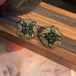 Nuovo Modello 2026 Orecchini a Perno Piccoli con Cristalli e Strass Completamente Incastonati Stile Vintage Retrò di Alta Gamma per Donne - Product Image 5