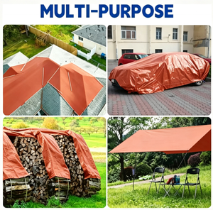 Bâche légère non tissée 120 g/m² imperméable avec feuille plastique enduite <span class=keywords><strong>de</strong></span> PE résistante aux UV, taille standard, pour camping/housse <span class=keywords><strong>de</strong></span> bateau - Product Image 5