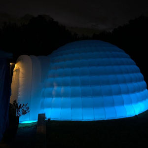 Fourniture d'usine petit igloo de neige gonflable à lumière LED fête d'enfants dôme d'événement publicité chapiteau gonflable personnalisé igloo - Product Image 1