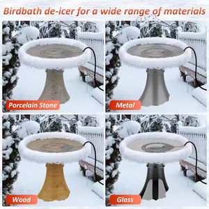 Abreuvoir automatique dégivreur 250 watts, chauffe-eau pour bain d'oiseaux, cordon de 3,3 pieds, thermostat de contrôle pour poulets, bétail, temps froid - Product Image 3