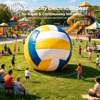 Modèle de volley-ball gonflable personnalisé YTSF-D20 avec souffleur et pompe à air électrique pour les fêtes en plein air, les parcs à thème et la décoration de festivals