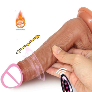 All'ingrosso Dildo vibrante di riscaldamento da 7.87 pollici con telecomando G stimolazione Spot vibratore Dildo per le donne - Product Image 1