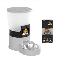 Distributeur automatique de nourriture pour animaux de compagnie intelligent à double caméra, contrôle par application WiFi, distributeur de nourriture pour chats et chiens avec appel vidéo bidirectionnel