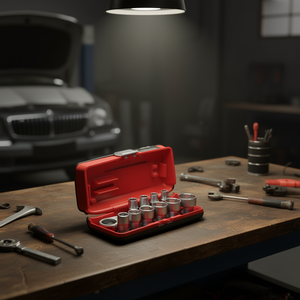 610 1/4 Inch <b>Socket</b> Set Metric Steel Tool Kit For Automotive Repair - Product Image 3