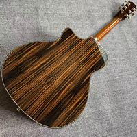 PS14 Acoustic Guitar Brown Binding Body Cut Away Body Design Fast Ship