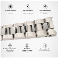 Bracelet de montre en acier inoxydable intégré, élégant, lisse, résistant aux taches, robuste, exquis, ajustement personnalisé