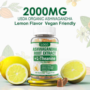 OEM/ODM Ashwagandha Gummies một chế độ ăn uống bổ sung rất giàu Ashwagandha L-theanine Hạt tiêu đen chiết xuất magiê và 5-htp - Product Image 2