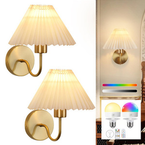 RGB Wiederaufladbare Wandleuchte mit Dimmbaren Magnetischen Glühbirnen & Fernbedienung, <span class=keywords><strong>LED</strong></span> Kabellose Wandnachtleuchte für Wohnzimmer Schlafzimmer Flur - Product Image 6