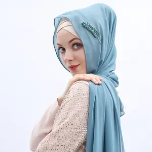 Malaysia Arab Terbaru Yang Paling Indah Fashion Wanita Rumbai Panjang Muslim Jilbab Syal