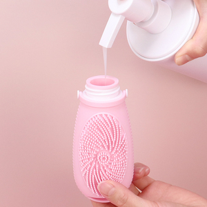 Botella de champú para apretar de silicona recargable cosmética portátil, Kit de viaje, botella de loción de embalaje de silicona, juego de viaje para artículos de tocador - Product Image 4