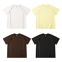 T-shirt de sport en modal contrastant, vente en gros directe d'usine, haute élasticité, respirant, séchage rapide, pour course en extérieur, unisexe
