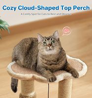 Jouet pour chaton, griffoir avec brosse auto-nettoyante, structure d'escalade pour chats d'intérieur