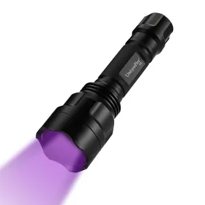 UniqueFire C8 UV Flashlight Black Light 365nm Ultraviolet Blacklight Detector for Dog Urine pet Stains and Bed Bug