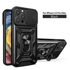 새로운 디자인 3 1 shockproof 휴대 전화 케이스 아이폰 14/ 14 프로 맥스 다시 링 홀더 전화 커버 화면 보호기