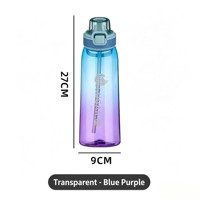 Bouteille d'eau anti-fuite avec options de parfum et paille pour adultes, camping, randonnée et école - Prête à l'emploi, compatible lave-vaisselle
