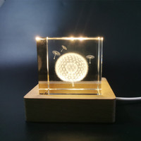Ornements en cristal artificiel gravés en gros, nuages, système solaire, astronautes, en forme de cube, cadeaux de luxe, emballage en boîte cadeau