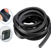 Bande d'étanchéité en caoutchouc EPDM Mikangwang en forme de U avec noyau en acier, résistante à l'eau, à la poussière et au vieillissement, pour portes, fenêtres et armoires, noire
