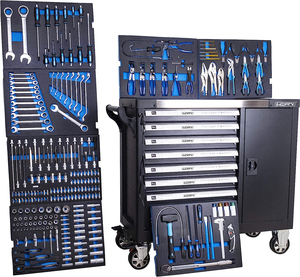 Heavy Duty Professional Movable Tool Trolley Chest Workshop Garage Storage 7 Drawer Tool Box Roller Cabinet