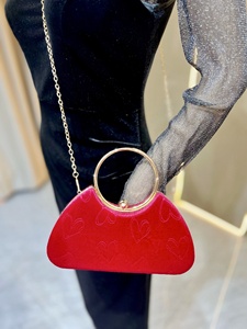 Borsa da Sera Donna 2026 con Manico Rotondo, Pochette Trendy con Catena Staccabile, Borse Eleganti da Festa, Borsette <span class=keywords><strong>Uniche</strong></span> in Velluto - Product Image 4