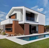 Panneau de bardage extérieur en WPC résistant au feu et imperméable à l'eau, texture bois naturel, pour l'architecture moderne