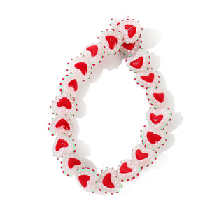 Perles en verre peintes à la main en forme de cœur à pois, accessoires DIY faits à la main pour bracelets, colliers et boucles d'oreilles - Product Image 5