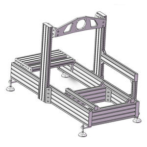 Kit de Simulación de Carreras para Juegos de Carreras, Estructura de Aluminio Anodizado Negro Resistente 40160, Compatible con Volantes Moza y Fanatec - Product Image 1