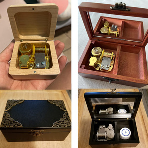 Caja de Música en Forma de Corazón, Cajas Musicales Clásicas de Madera, Regalos para Navidad, <span class=keywords><strong>Cumpleaños</strong></span>, Día de San Valentín - Product Image 6