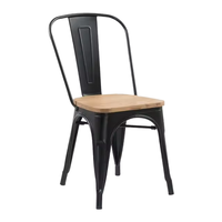 Chaise de salle à manger empilable en acier inoxydable de style industriel moderne pour la maison, le restaurant, la cuisine, l'intérieur et l'extérieur