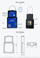 Dispositif de suivi de conteneur BLE JT701 RFID Déverrouillage GPS Conteneur Verrouillage intelligent tracker