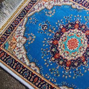 Turkish Floral <b>Mini</b> Washable Prayer Rug with Tassels, Suitable for Camping, Picnics, and Home Use - Muslim Style - Product Image 2