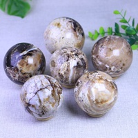Vente en gros de sphères de calcite chocolat naturelle bon marché, pierre de cristal de guérison, boule de quartz artisanale pour la décoration