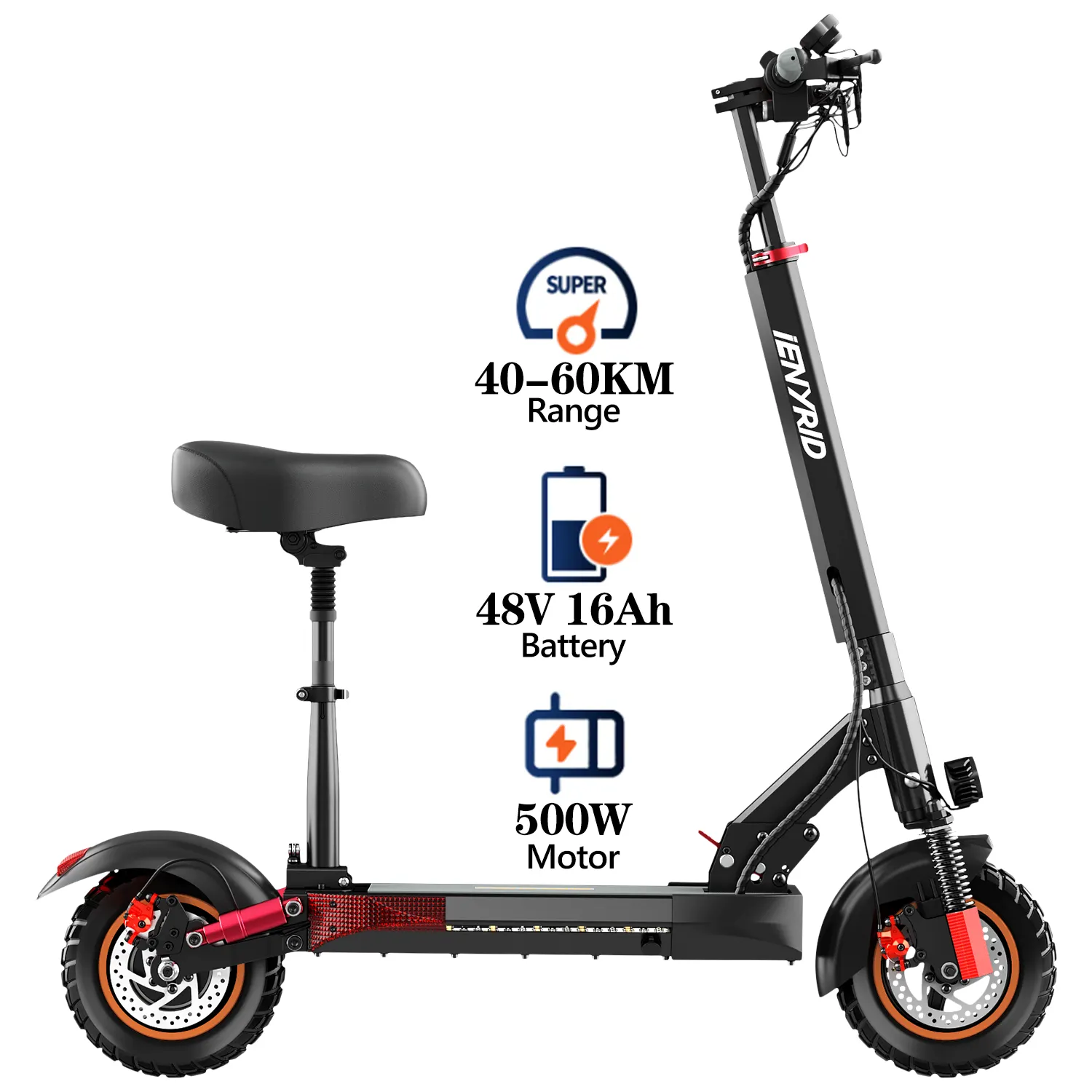 [Eu stok] yeni stil Kugoo IE KUGOO M4 Pro S 48v 16Ah 500W yüksek hızlı 2 tekerlekli yetişkin elektrikli scooter koltuk scooter ile satılık