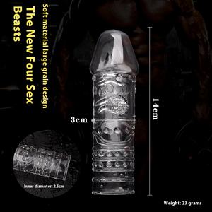 Dragon Kondom Adult Transparent Crystal Sexspielzeug Penis abdeckung Cockring Dildo Nagel Kondom Spezial kondom Männliche Produkte - Product Image 5