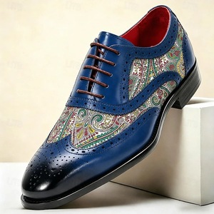 Chaussures Oxford pour hommes Dreamy Stark à bout rond, à lacets, respirantes, à talon bas, semelle adhésive, toutes saisons - Product Image 4
