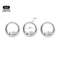 Anneaux de nez articulés en titane chirurgical ASTM F136 vintage avec zircon, pour piercing de narine, septum, cartilage, hélix, daith, tragus – Cadeau