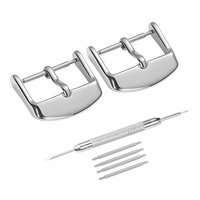 Fabricant en gros de boucles de bracelet de montre en alliage de cuivre durables avec fermoir déployant personnalisé, 20 mm, 18 mm, 22 mm